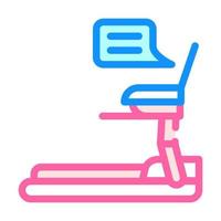 treadmill and remote work color icon vector illustration