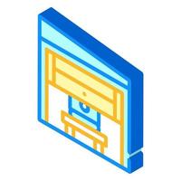 office in garage isometric icon vector illustration