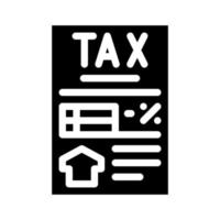 reducción de impuestos si la persona que trabaja desde casa glifo icono vector ilustración