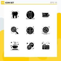 Set of 9 Modern UI Icons Symbols Signs for zoom search payment detail online payment Editable Vector Design Elements