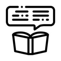 book reading icon vector outline illustration