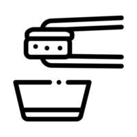 sushi roll wasabi icon vector outline illustration