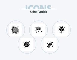 paquete de iconos de glifo de san patricio 5 diseño de iconos. día. irlandesa. nudo celta. bandera. día