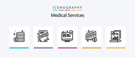 Medical Services Line 5 Icon Pack Including . dollar. hospital. medical. money. Creative Icons Design vector