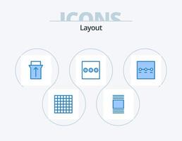 diseño azul icono paquete 5 diseño de iconos. . lista. mago vector