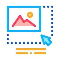 picture size increase icon vector outline illustration