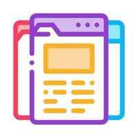 different pages of web site project icon vector outline illustration