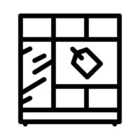 cabinet sell icon vector outline illustration