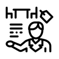 furniture shop manager icon vector outline illustration