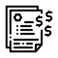 financial agreement icon vector outline illustration