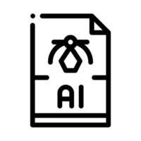 ai drawing figure icon vector outline illustration