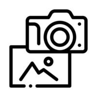 photo gallery icon vector outline illustration