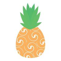 vector de dibujos animados de icono de piña espiral. piñas tropicales