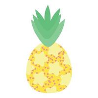 Pineapple fruit icon cartoon vector. Tropical food vector