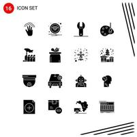 16 iconos creativos signos y símbolos modernos de despotismo editar arte de dibujo de signos elementos de diseño vectorial editables vector