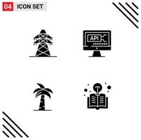 Universal Solid Glyphs Set for Web and Mobile Applications electrical global transmission tower coding indian Editable Vector Design Elements