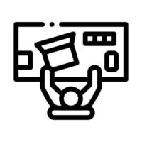 office workplace icon vector outline illustration
