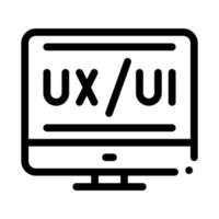 ux ui diseño icono vector contorno ilustración