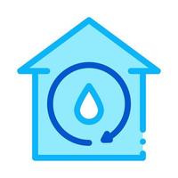 ilustración de contorno de vector de icono de agua de casa