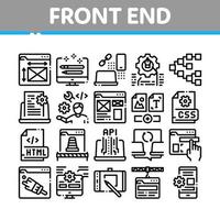 Front End Development Collection Icons Set Vector