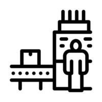 manufacturing machine operator icon vector outline illustration