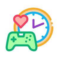 game playing love time icon vector outline illustration