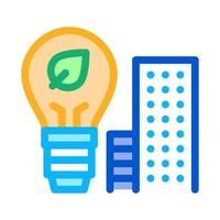 smart city buildings icon vector outline illustration