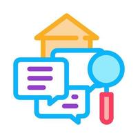 real estate agent messages icon vector outline illustration