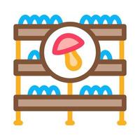 mushroom farm storage icon vector outline illustration