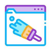 web site painting icon vector outline illustration