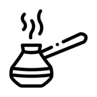 pot for boil coffee icon vector outline illustration