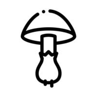 mushroom vegetable icon vector outline illustration