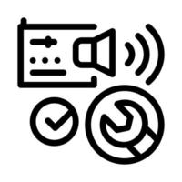 fixed radio sound icon vector outline illustration