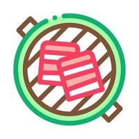 cooking bbq bacon icon vector outline illustration