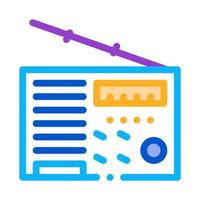 radio device icon vector outline illustration