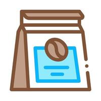 coffee package icon vector outline illustration