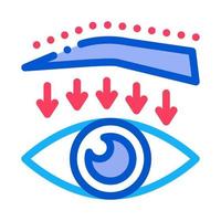 eyebrow down surgery icon vector outline illustration