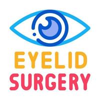 eyelid surgery icon vector outline illustration