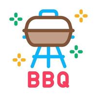 ilustración de contorno de vector de icono de equipo de barbacoa