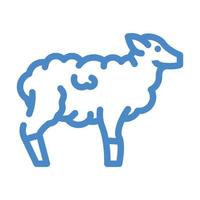 sheep farm animal color icon vector illustration