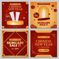 Chinese New Year Sale Social Media vector