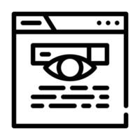 search web site seo optimization line icon vector illustration