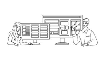 Project Monitoring Business Of Managers Vector