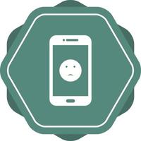 Unique Sad Face Vector Glyph Icon