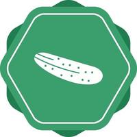 icono de glifo de vector de pepino único