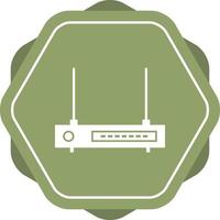 Unique Wifi Router Vector Glyph Icon