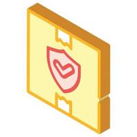 box delivery protection isometric icon vector illustration