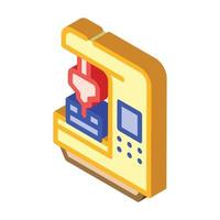 cnc computer numerical control isometric icon vector illustration