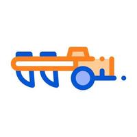 Agricultural Cultivator Vector Thin Line Icon