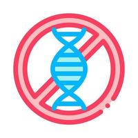 Allergen Free Sign Genome Vector Thin Line Icon